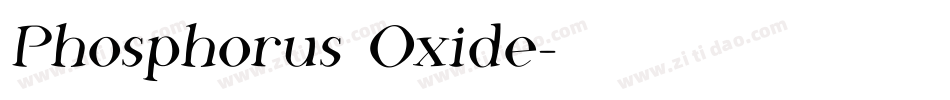 Phosphorus Oxide字体转换
